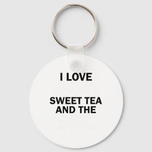 Jag älskar Gud Sweet Tea Och Sec Southern Footll  Nyckelring