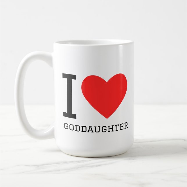 Jag älskar guddotter  kaffemugg (Vänster)