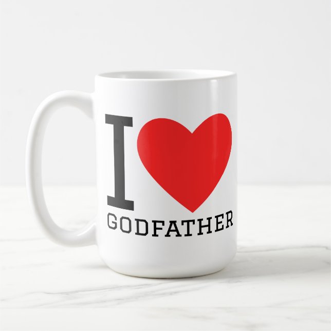 Jag älskar gudfar kaffemugg (Vänster)