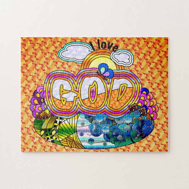 Jag älskar gudpussel pussel (Horisontell)