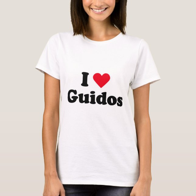 Jag älskar guidos t-shirt (Framsida)