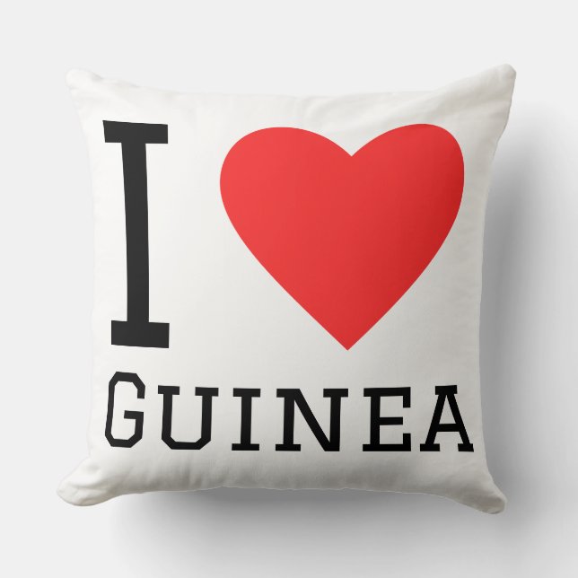 Jag älskar Guinea  Kudde (Framsida)