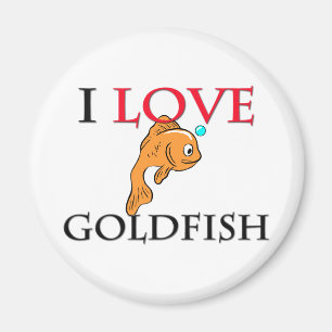 Jag älskar guldfisk magnet