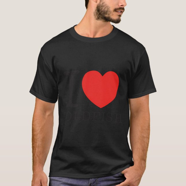 Jag älskar guldfiskar t shirt (Framsida)