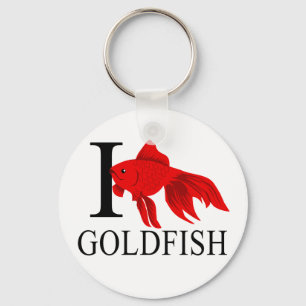 Jag älskar guldfisken Keychains Nyckelring