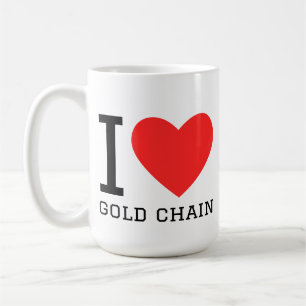 Jag älskar guldkedja kaffemugg
