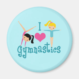 Jag älskar gullig gymnast för gymnastik magnet