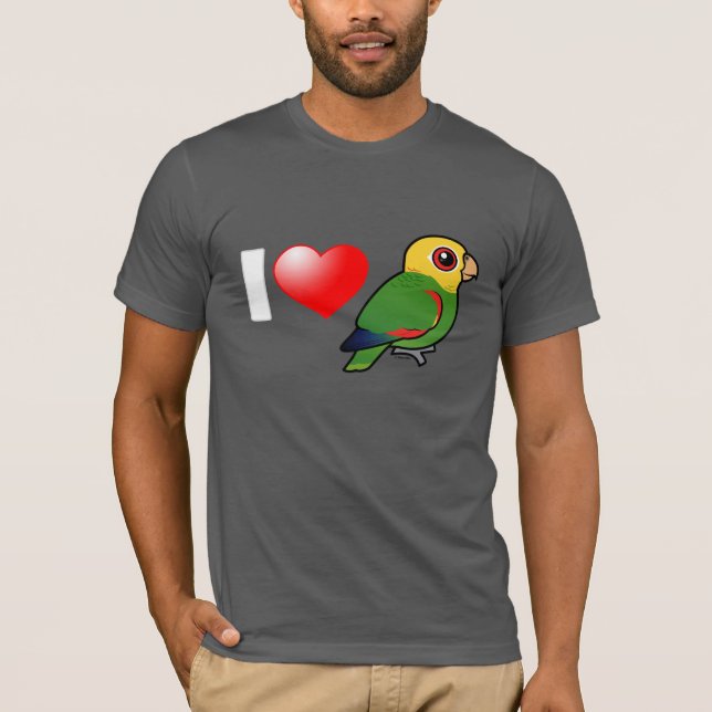 Jag älskar Gult-hövdade amasoner T Shirt (Framsida)
