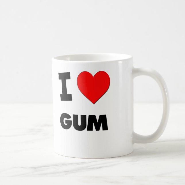 Jag älskar gummi kaffemugg (Höger)