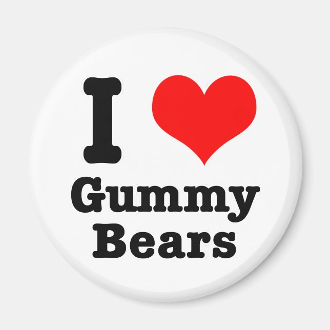 Jag ÄLSKAR gummibjörnar Magnet (Framsidan)