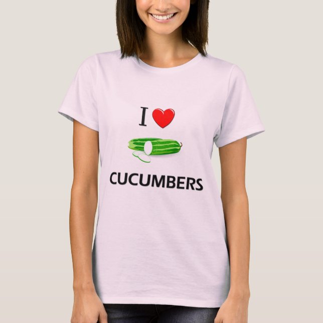 Jag älskar gurkor t shirt (Framsida)