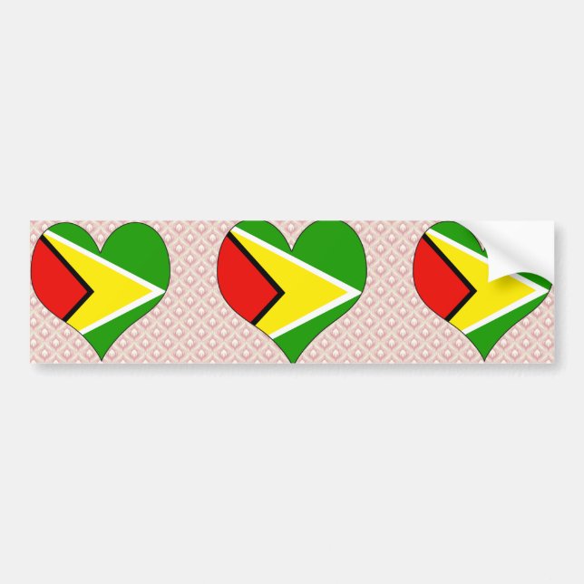 Jag älskar Guyana Bildekal (Framsidan)