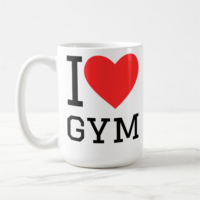 Jag älskar gym kaffemugg (Vänster)