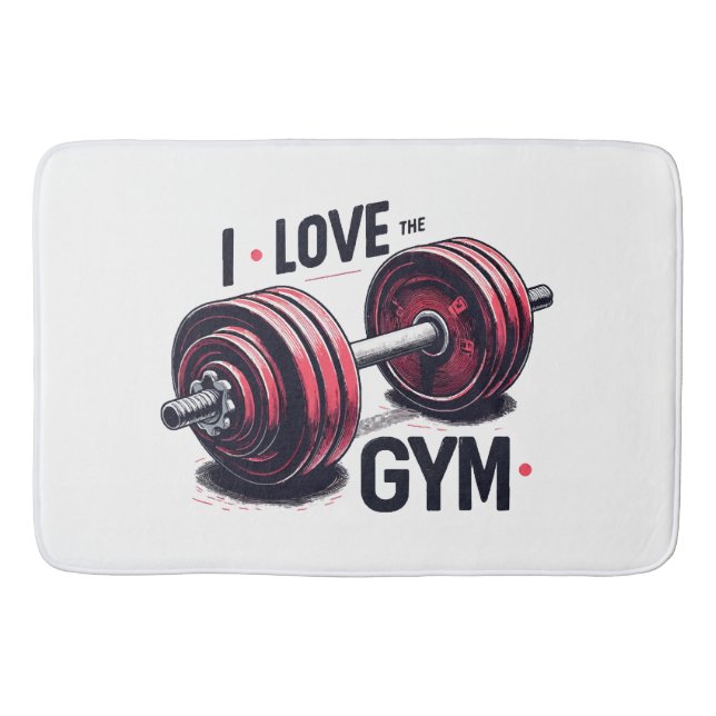 Jag älskar gymmet badrumsmatta (Framsidan)