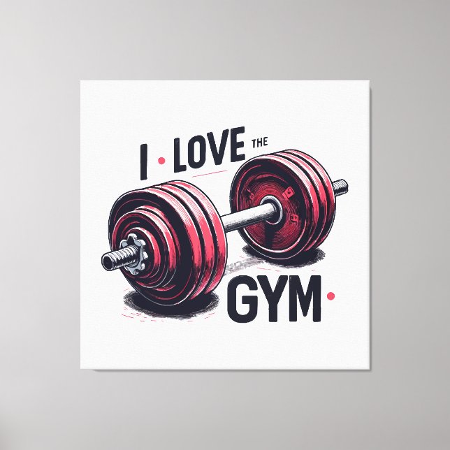 Jag älskar gymmet canvastryck (Framsida)