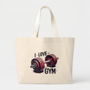 Jag älskar gymmet jumbo tygkasse