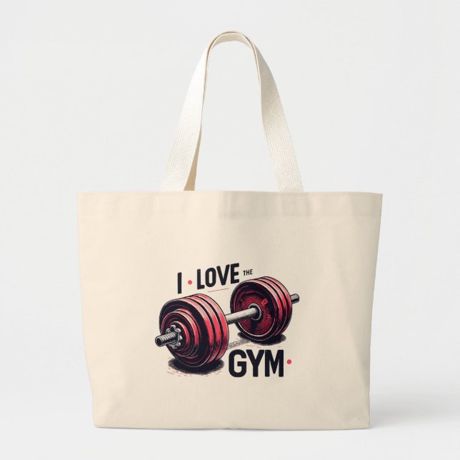 Jag älskar gymmet jumbo tygkasse (Framsidan)