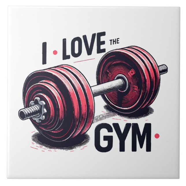 Jag älskar gymmet kakelplatta (Framsidan)