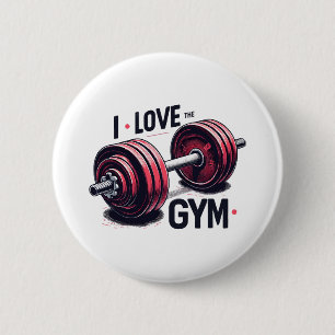 Jag älskar gymmet knapp