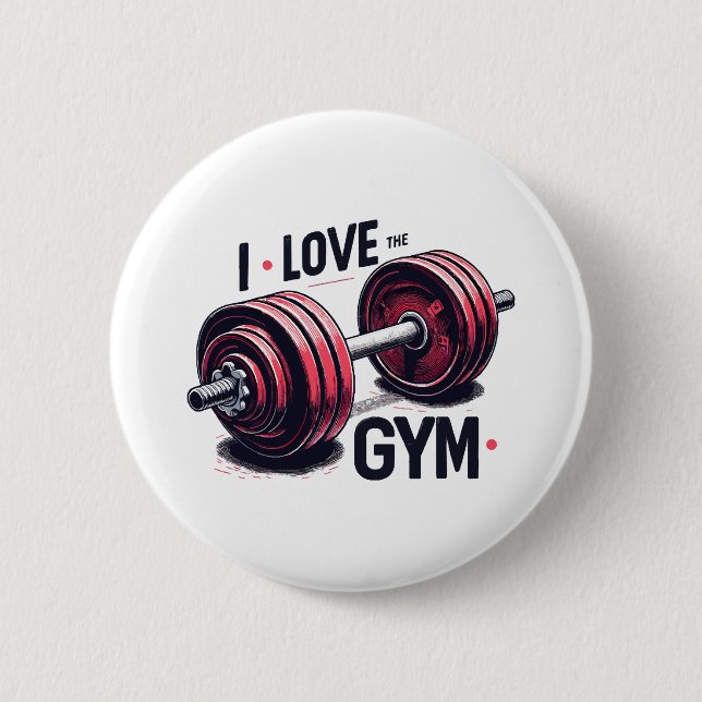 Jag älskar gymmet knapp (Framsida)