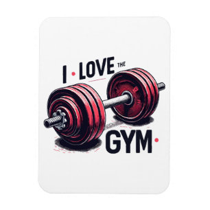 Jag älskar gymmet magnet