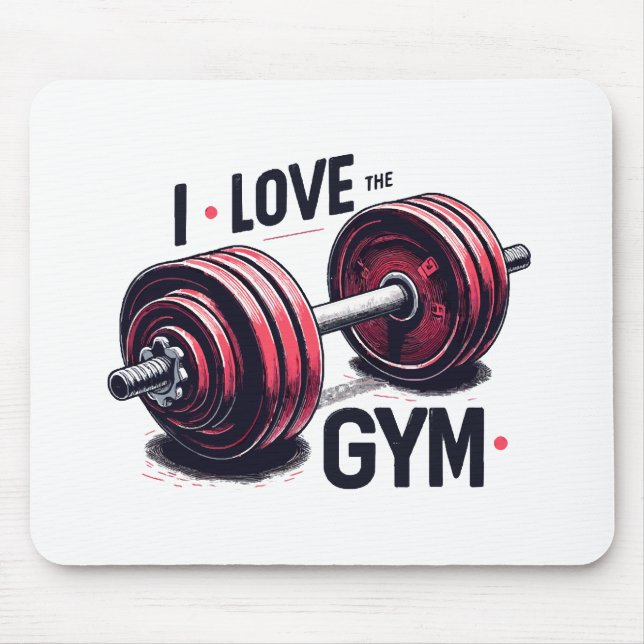 Jag älskar gymmet musmatta (Framsidan)