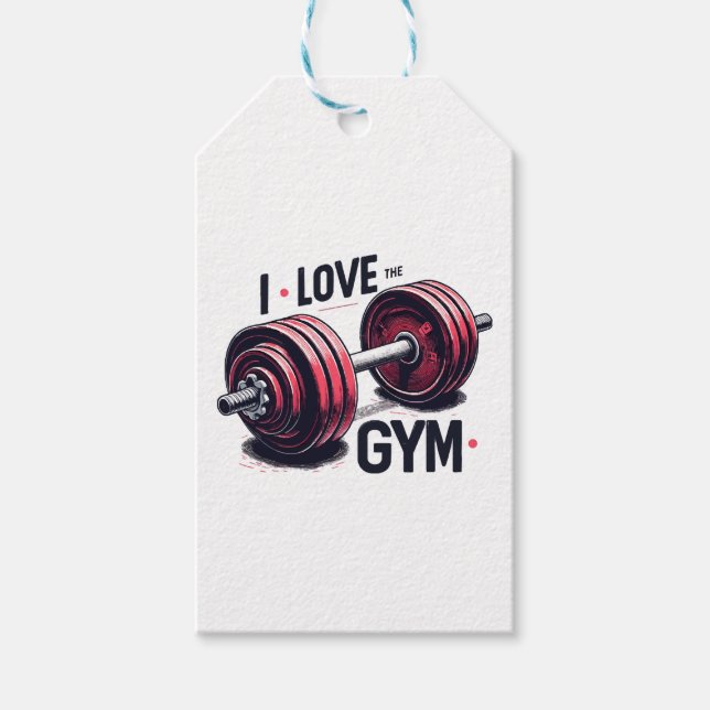 Jag älskar gymmet presentetikett (Framsidan)