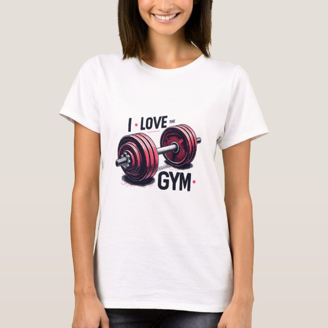 Jag älskar gymmet t shirt (Framsida)