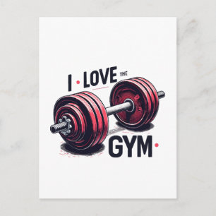 Jag älskar gymmet vykort