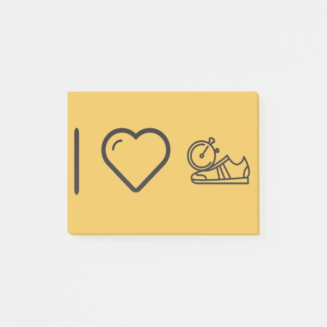 Jag älskar gymnast skor post-it block (Framsida)