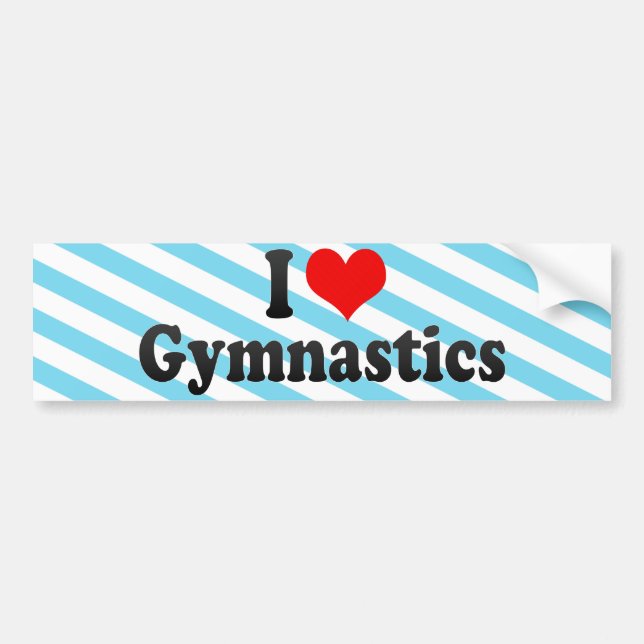 Jag älskar gymnastik bildekal (Framsidan)