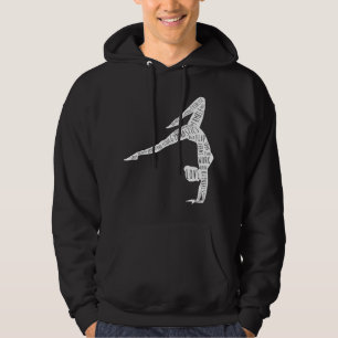 Jag älskar gymnastik för tjejer Rolig gymnastisk i Hoodie
