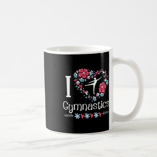 Jag älskar gymnastik - Gymnast Akrobatisk Tumbling Kaffemugg (Höger)