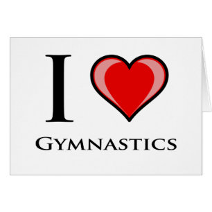 Jag älskar gymnastik hälsningskort