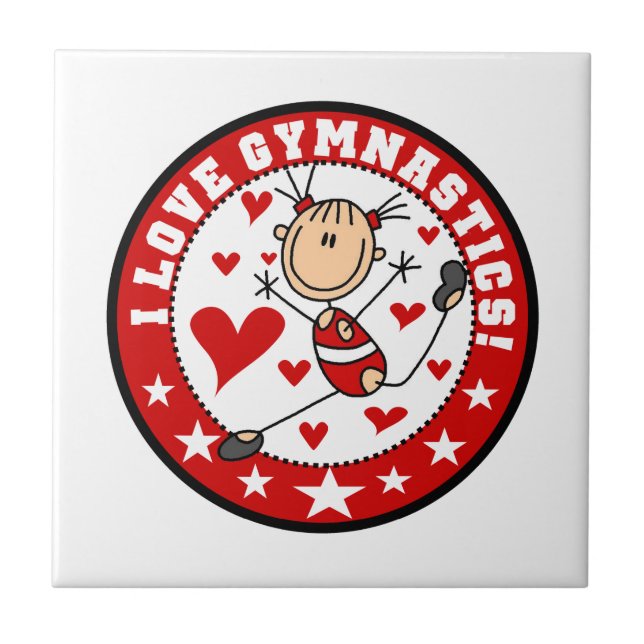 Jag älskar gymnastik kakelplatta (Framsidan)