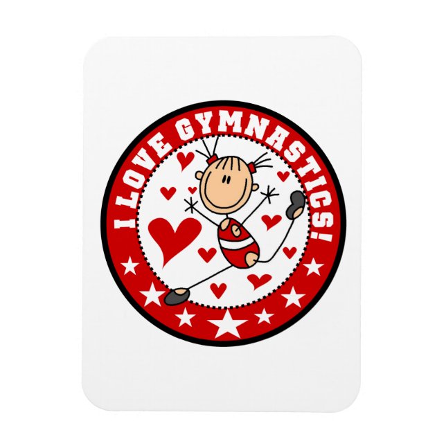 Jag älskar gymnastik magnet (Vertikal)