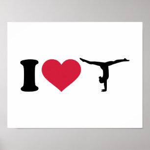 Jag älskar gymnastik poster