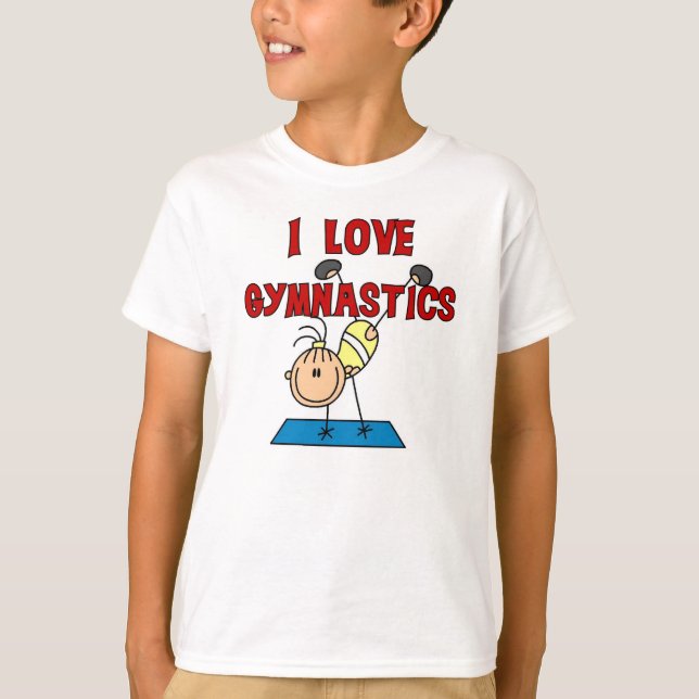 Jag älskar gymnastik t-shirt (Framsida)