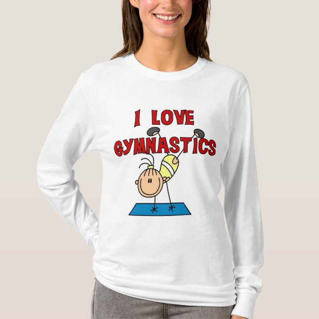 Jag älskar gymnastik T-shirts och presenter (Framsida)