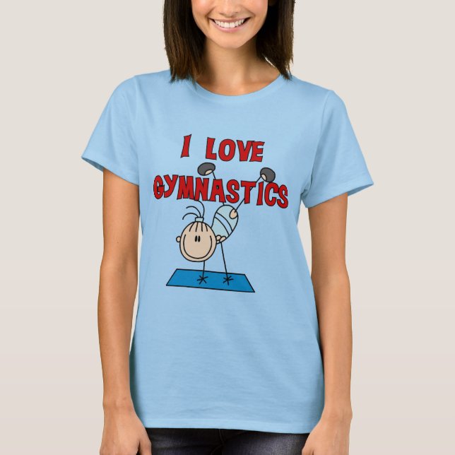Jag älskar gymnastik T-shirts och presenter (Framsida)