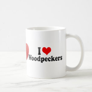 Jag älskar hackspetter kaffemugg