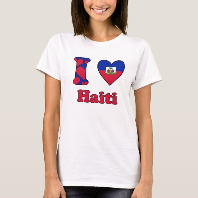 Jag älskar Haiti Tee Shirt (Framsida)