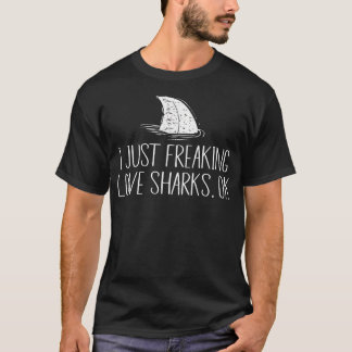Jag Älskar Hajarna Rent Ut Shark Kärlek T Shirt