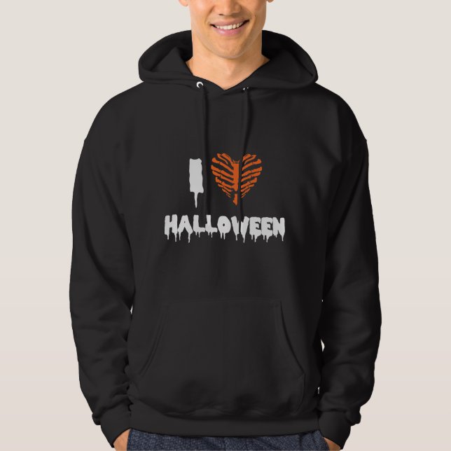 Jag älskar Halloween Hoodie (Framsida)