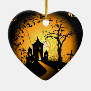 Jag älskar Halloween Julgransprydnad Keramik