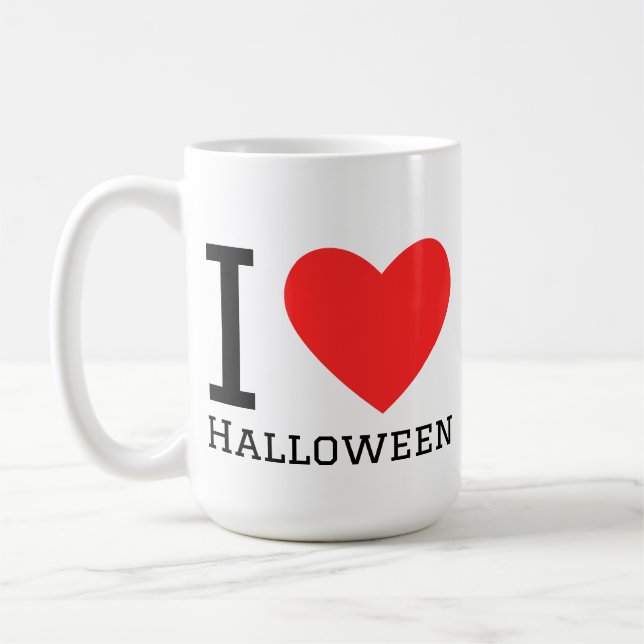 Jag älskar Halloween  Kaffemugg (Vänster)
