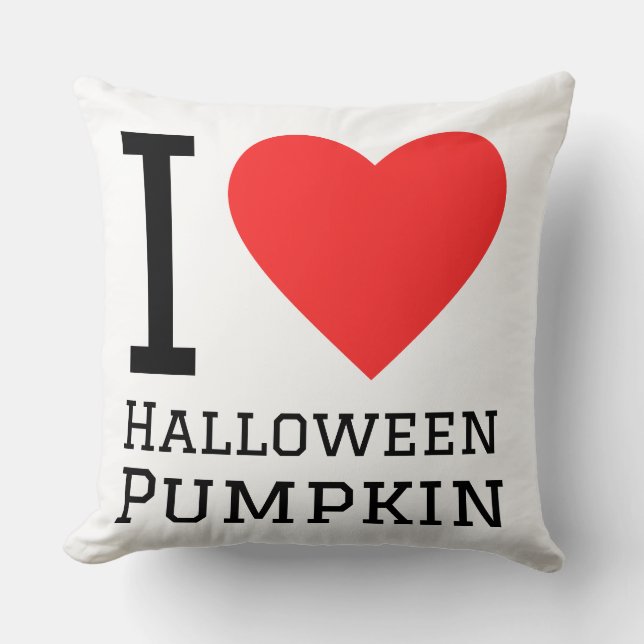 Jag älskar Halloween-pumpa  Kudde (Framsida)