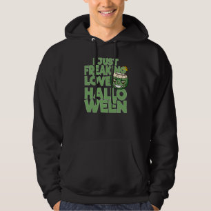 Jag Älskar Halloweens Tokigt  Kokosnöt Jack O La Hoodie