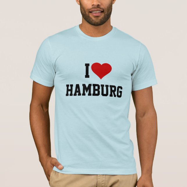 Jag älskar Hamburg T Shirt (Framsida)