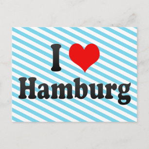 Jag älskar Hamburg, Tyskland Vykort